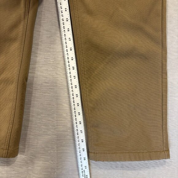 CAT Caterpillar Work Pants Mens 36 x 30 Brown Canvas Fleece Lined Insulated - Picture 7 of 11